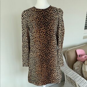 Dolce & Gabbana Leopard Print Mini Dress in Tan and Black